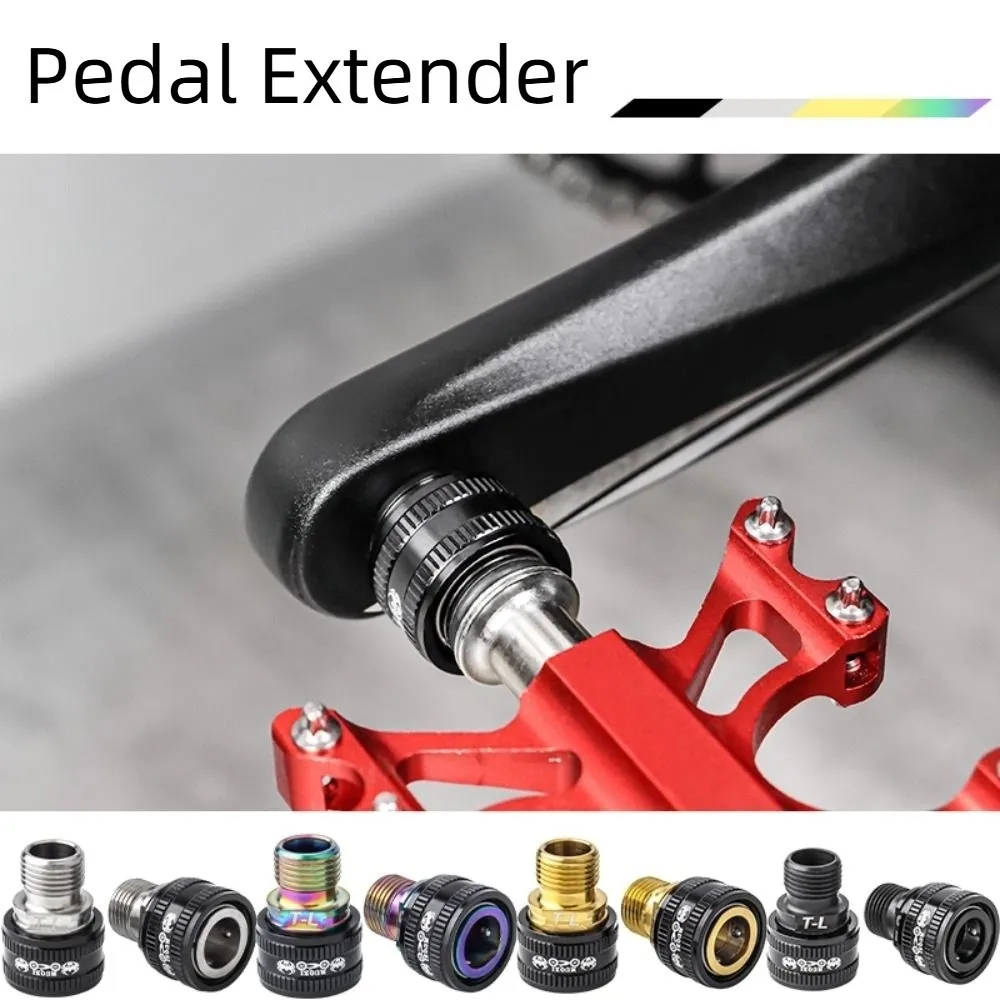 

1 Pair Stainless Steel Pedal Extender 23MM Wear Resistant Bike Pedal Axle Extenders Lightweight Titanium Alloy