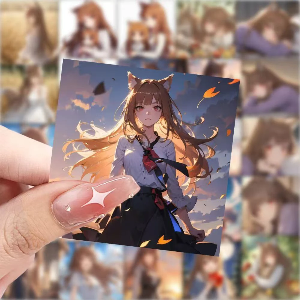 Spice e Wolf Anime Adesivos para Meninas, Holo Cartoon Sticker, Notebook, Laptop, Bagagem, Mercador, O Sábio, Decalque, 10 pcs, 30 pcs, 59pcs