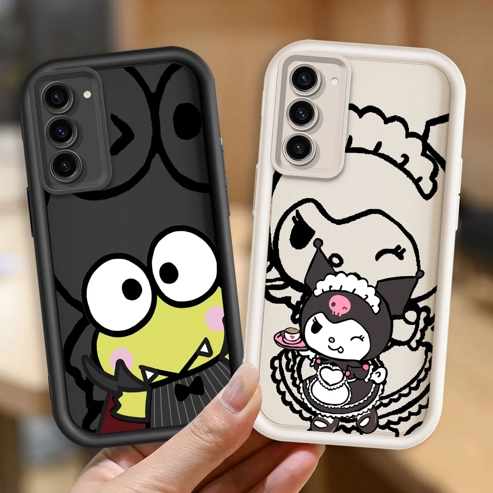 S-Sanrio Cute Cartoon Anime For Samsung Note 20 S24 S23 S22 S21 S20 Ultra Plus FE A25 A23 A22 A15 A31 5G Eye Ladder Funda