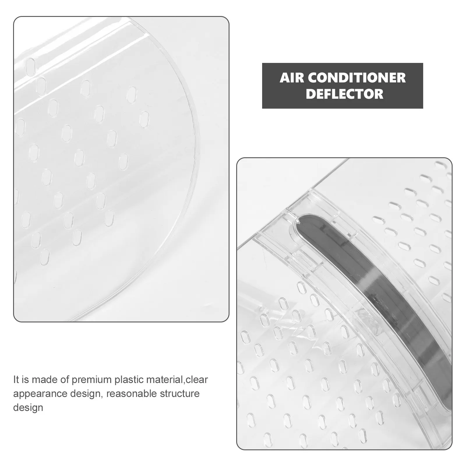 Adjustable Air Conditioner Deflector Transparent Hanging Vent Baffle Home Anti Direct Blowing Shield Air Conditioner Outlet