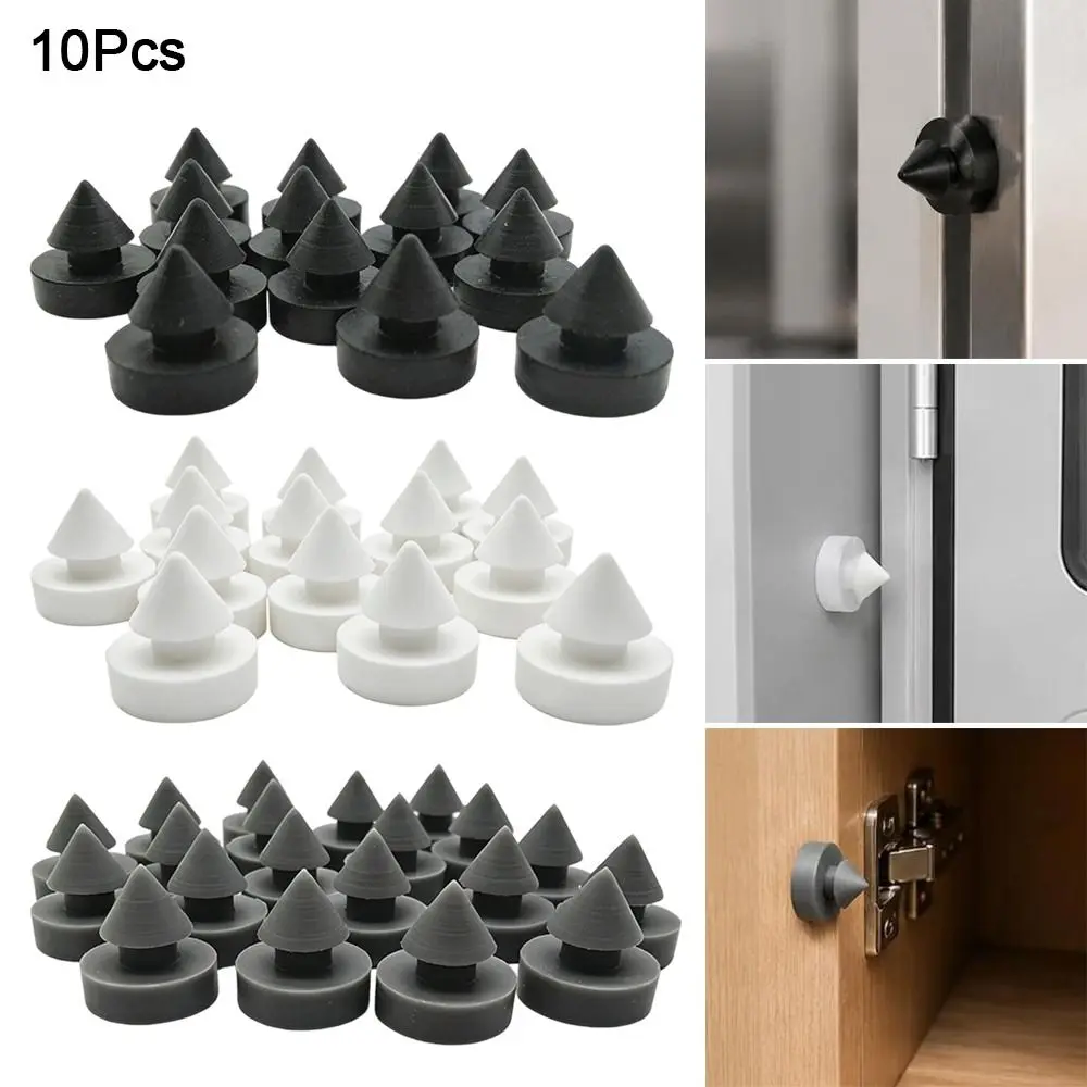 10Pcs 3 Colors Rubber Nail Plug Anti Collision 12*12mm Door Bumpers Anti Collision Nail Parts Silicone Plug Rubber Stopper