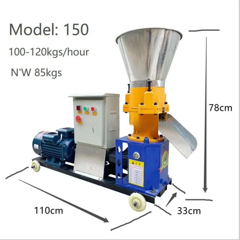 Hot Sale Best Price 1 Ton/Hour Wood Pellet Grinder Alfalfa Rice Husk Straw Biomass Sawdust Fertilizer Pellet Machine
