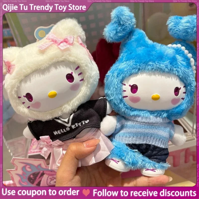 

Оригинальная виниловая плюшевая игрушка Hello-Kitty Popstar Series в наличии, модная игрушка-сюрприз в слепой коробке, подвеска на сумку, милый подарок для девочек, украшение-сюрприз
