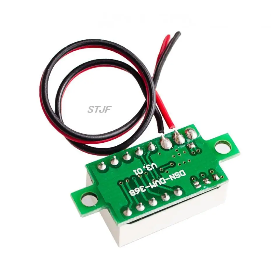 5pcs/lot RED Blue Green Second line precision dc digital voltmeter head LED digital voltmeter DC4.5V-30V