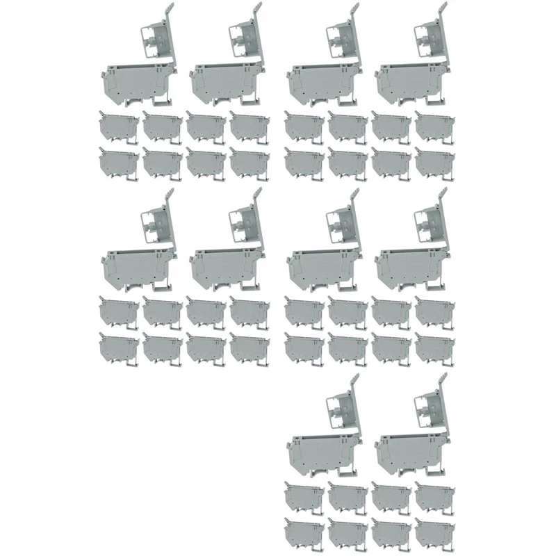 N04R UK5-HESI UK5RD Without LED DIN Rail Fuse Terminal Base Disconnect Terminal Block Screw Clip (Pack Of 50Pcs,Grey)