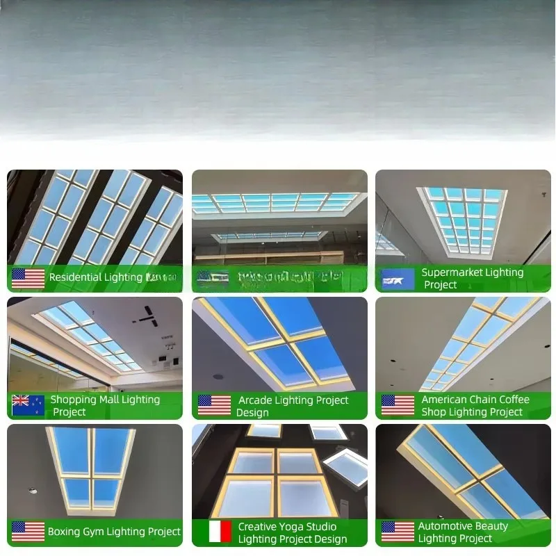 Simulated sunshine blue sky virtual sunroof ceiling light LED IP54 SMD2835 intelligent office home artificial blue sky