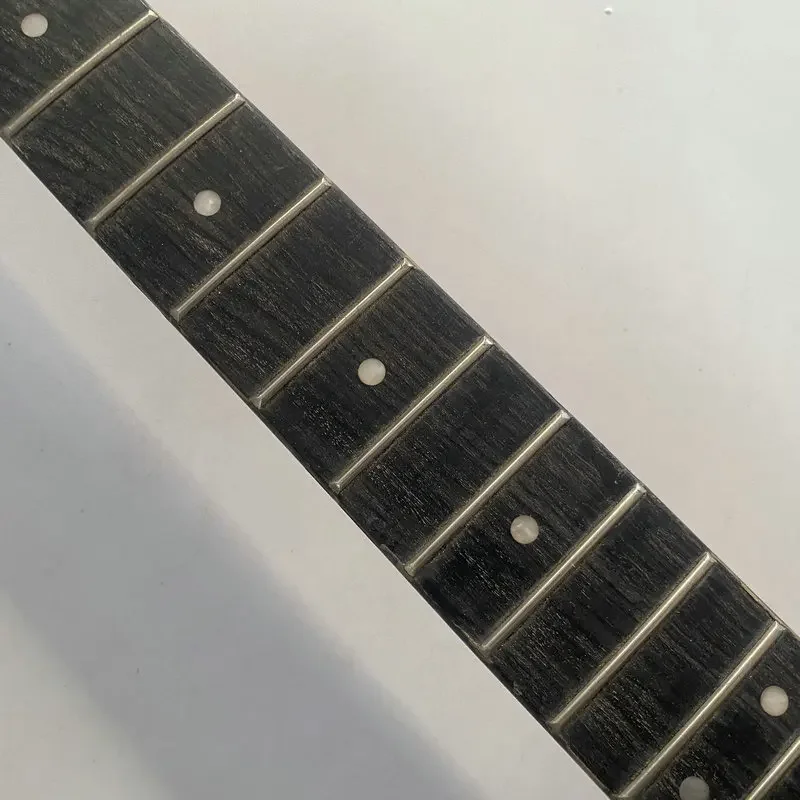 CN338CB338 DIY L P Guitar Kits Solid Mahogany Body HH Pickups 22 Frets Maple with Rosewood One Set for DIY Replace with Damages image 3