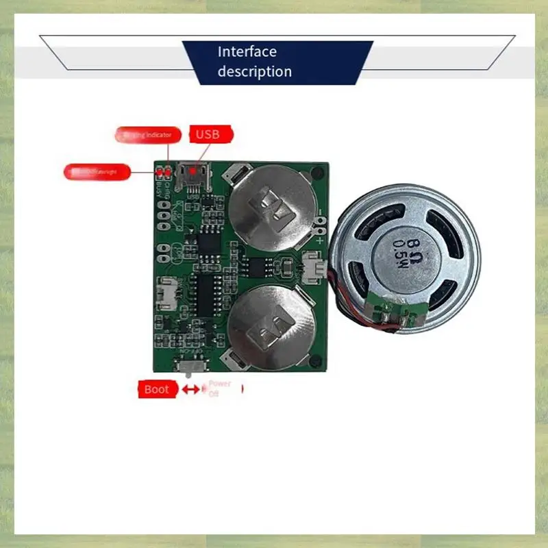 N15R-2X Beschreibbare Sound Modul Taste Control Sound Chip 8M MP3 WAV Musik Voice Player Programmierbare Bord Mit Lautsprecher