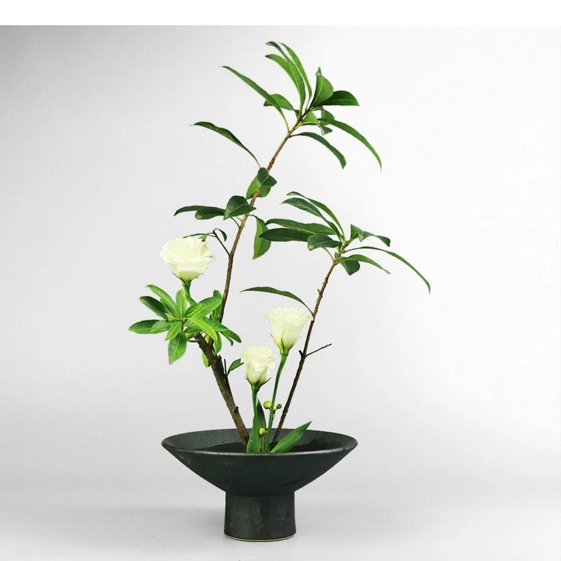 

Ceramic Flowerpot Hiroguchi Flower Vase Chinese Style Arrangement Ware Floral Accessories Succulent Pot Plant
