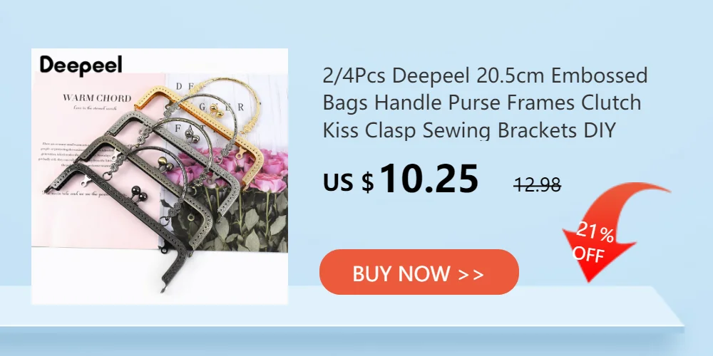 2/5Pcs Deepeel 18.5cm Embossed Bow Head Kiss Clasp Purse Frame Bags Brackets Metal Hardware Wallet Handbag Sewing Accessories