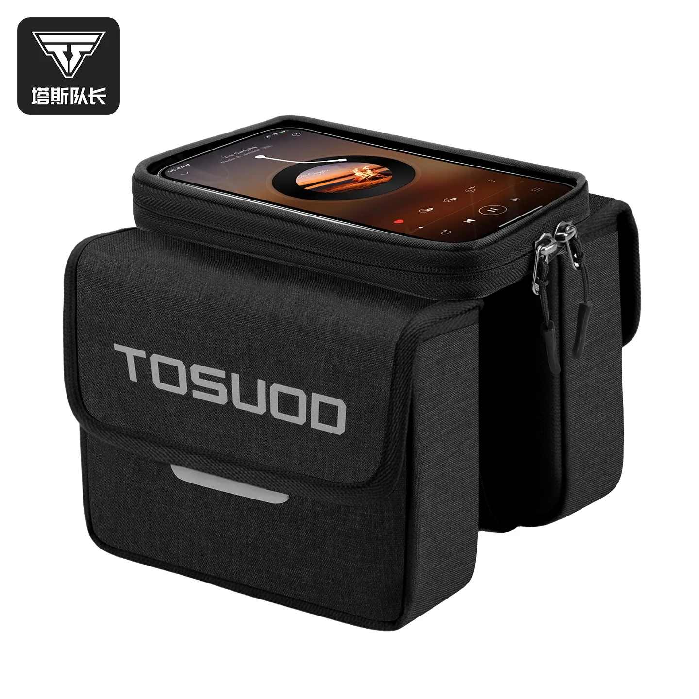 NUEVA bolsa impermeable para cuadro de bicicleta de gran capacidad de 2L, bolsa para tubo superior para bicicletas de montaña, soporte para teléfono, accesorio de ciclismo de montaje frontal