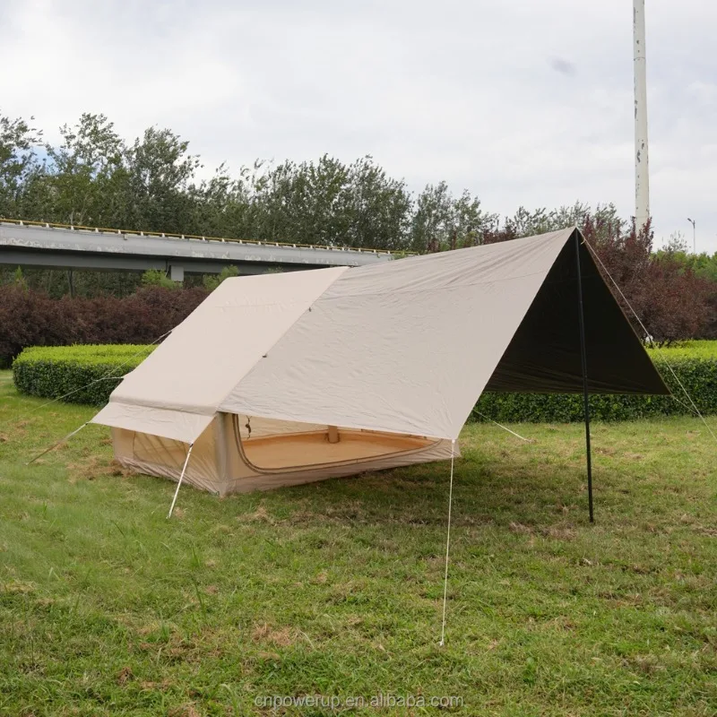 

XMSJ Luxury 6.3m Two-Bedroom Inflatable Tent 300D Oxford PVC Quick Automatic Opening Waterproof Canopy Connectable Roof Portable