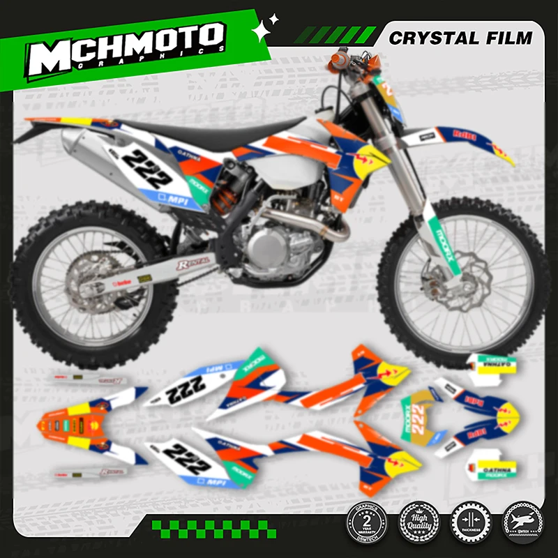 

MCHMFG Custom Team Motorcycle Graphics Background Decal Sticker for KTM EXC XCW 2012 2013 SX SXF 2011 2012