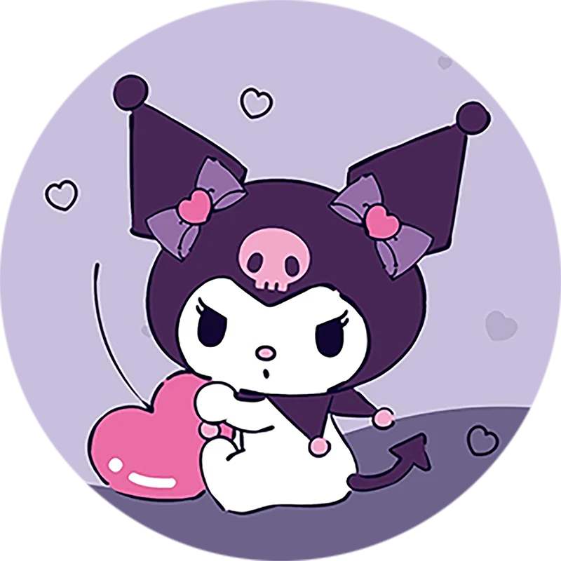 Mobile Phone Holder KUROMI Phone Socket Circular Ring Holder Smart Phone Holder Extended Mobile Popping Support For iPhone16 Max