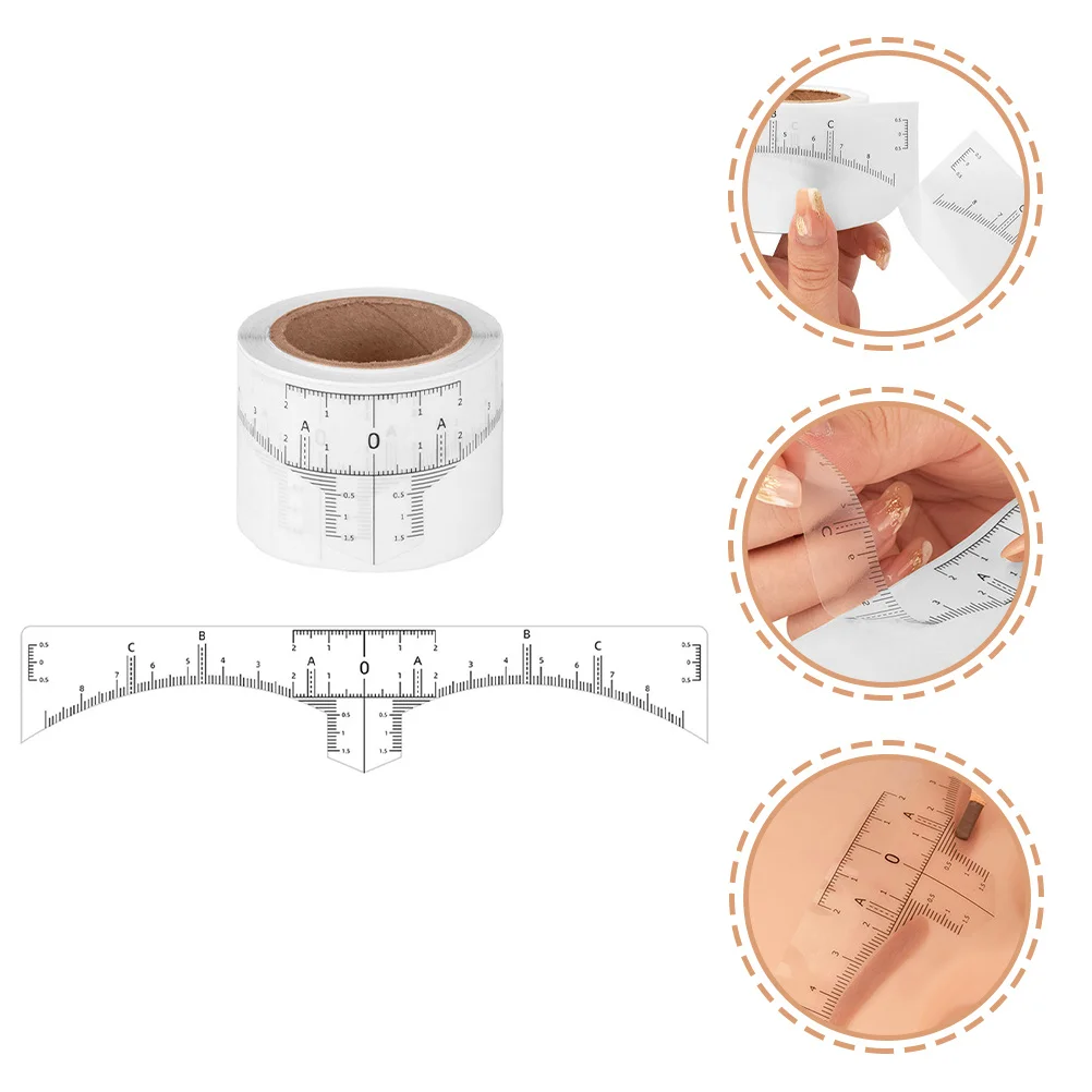 50Pcs Positioning Eyebrow Line Markers Professional Eyebrow Mapper Drawing Shaper Leveling Ruler Makeup Tool for Accurate