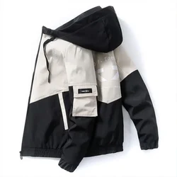 2023 Fashion Spring Summer Mens Bomber Jacket Hooded Windbreaker Outdoor Bomber Jackets For Mens Korean Style Coats