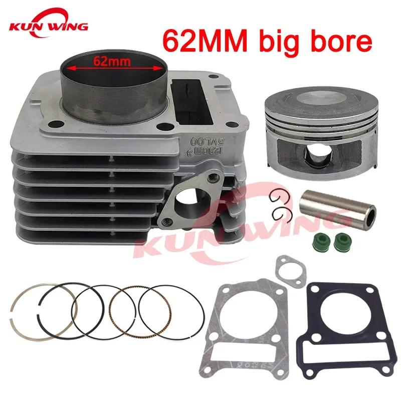 

62MM Big Bore Cylinder Piston Kit for Yamaha YBR125 XT125R XT125X XTZ125 YBR XTZ 125 Upgrade to 165cc