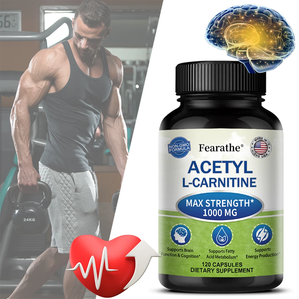 

L-Carnitine Capsules - High Potency, Supports Fat Metabolism Energy Production Sports Performance Muscle Recovery Focus Health