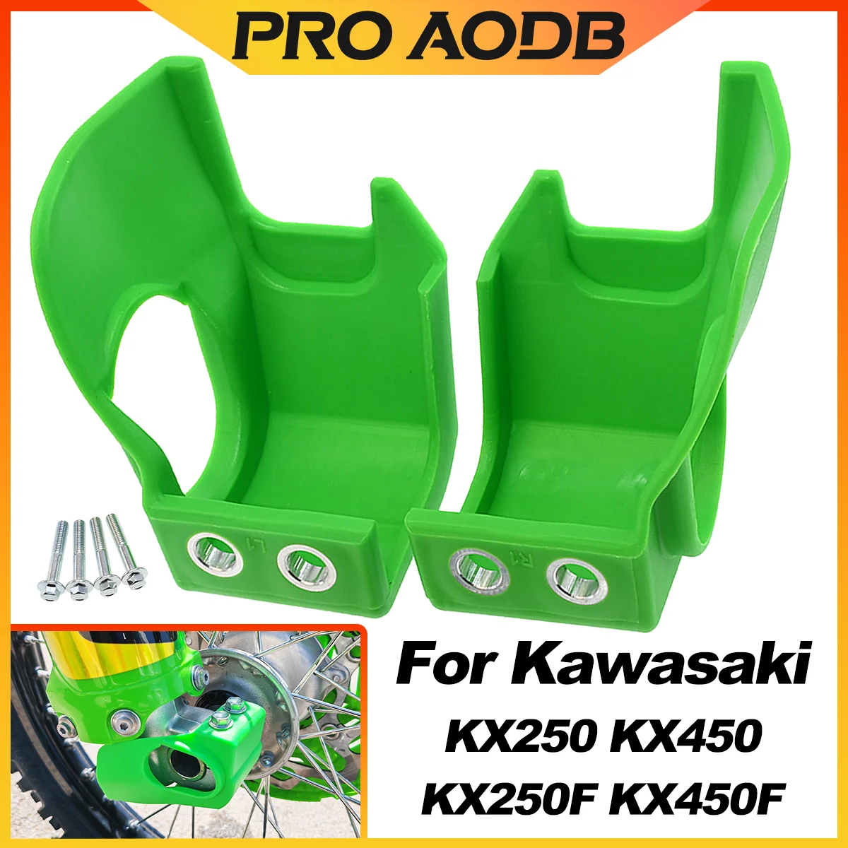 Kit Protetor de Plástico para Garfos Dianteiros de Motocicleta (Par) para Kawasaki KX250 KX450 KX250F KX450F Acessórios de Motocross