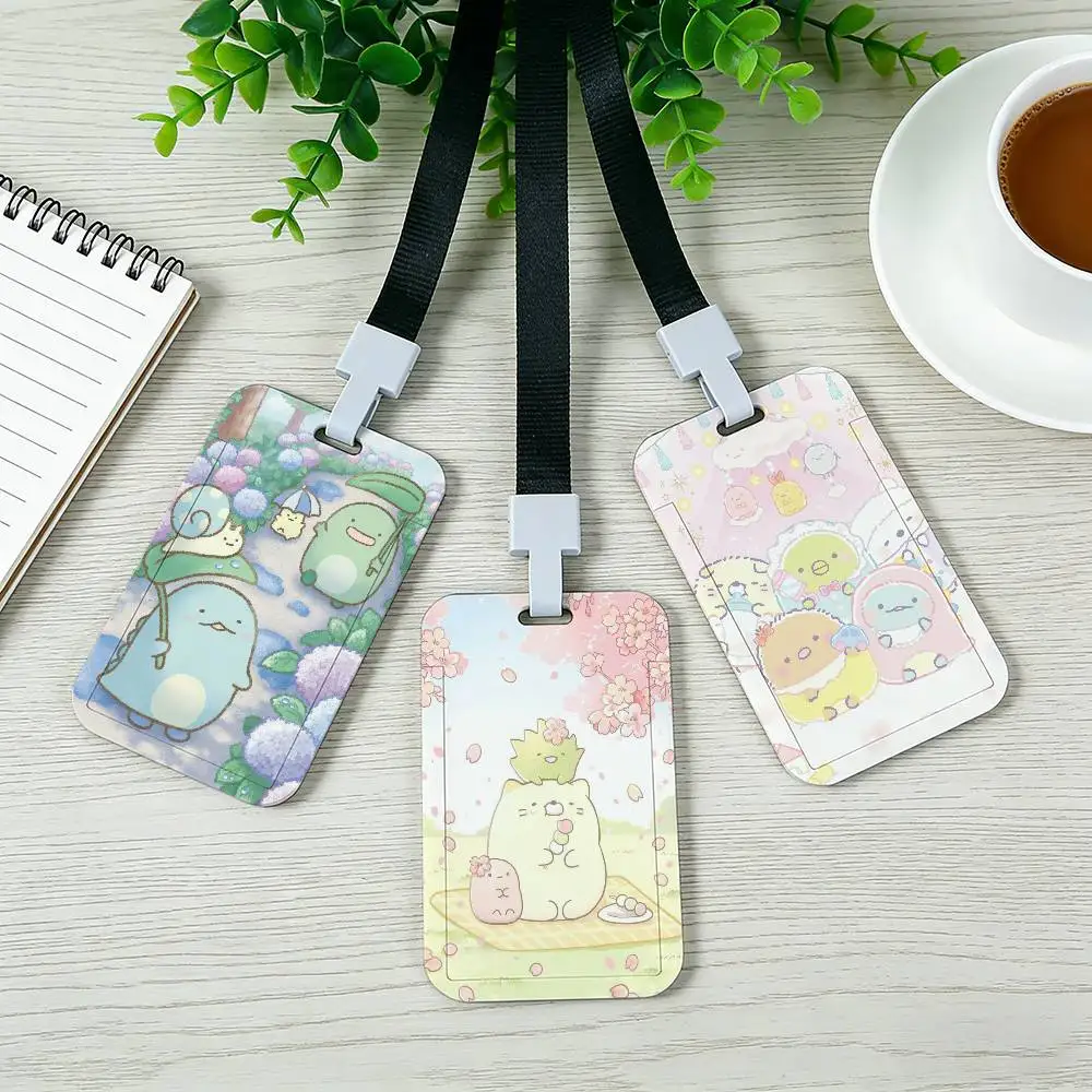 S-Sumikko Gurashi Neck Strap Lanyard Card Holder ID Bus Card Cover Badge Holder Pass Hang Rope Lariat Gifts Keys Accessories