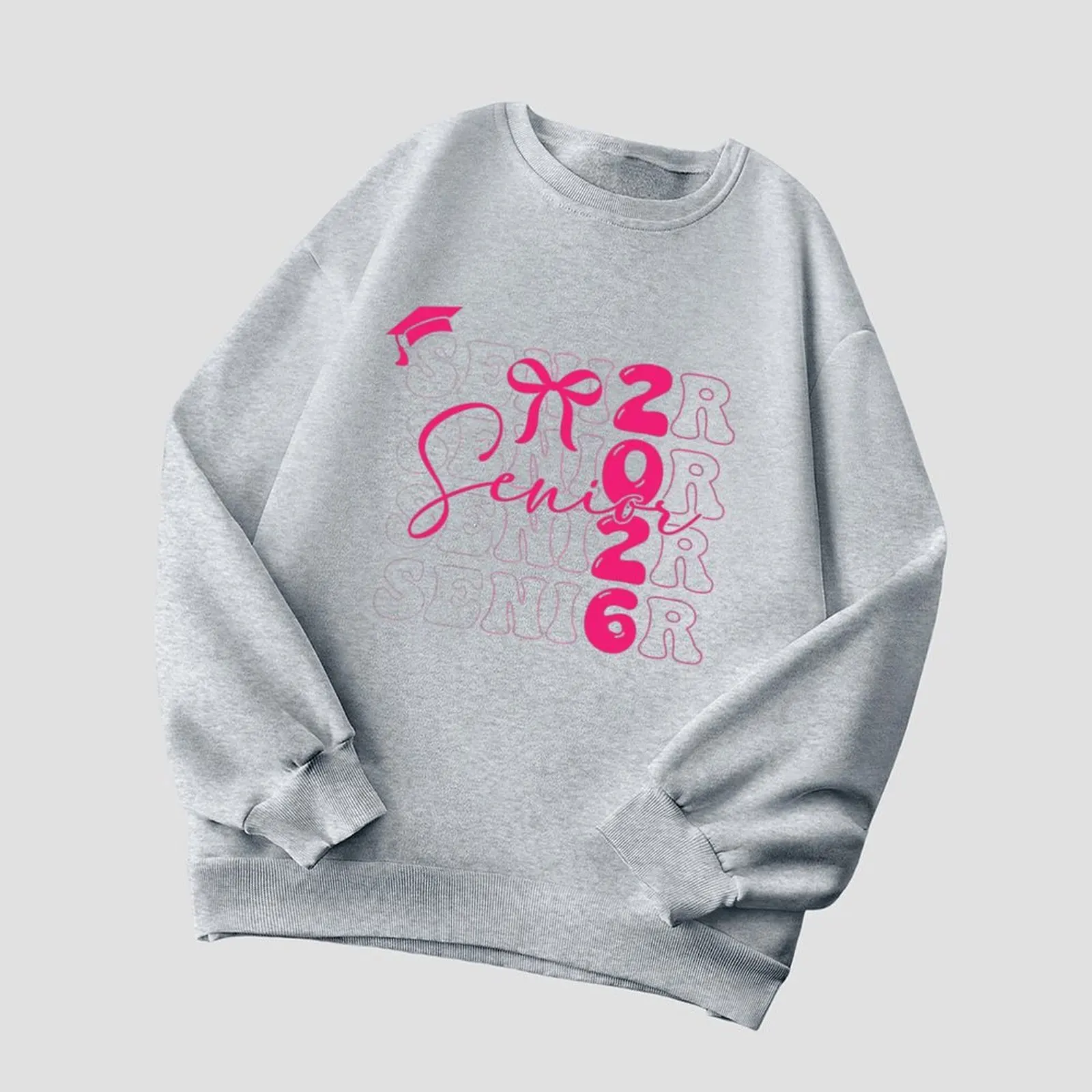 

Women's Sweater Round Neck Sweatshirts Velvet Winter Casual Printed Pattern Print Pullovers Autumn Woman Clothes 2025