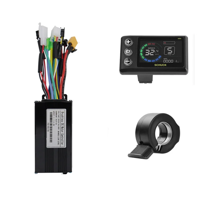 

R1-36V 48V 26A Brushless Controller S869 Meter LCD Display 24V-72V+Throttle Kit Forelectric Scooter E-Bike Repair Kit