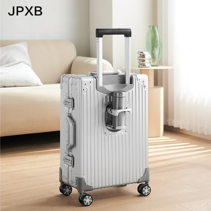 Cabin Suitcase Aluminum-Magnesium Alloy Trolley Case Universal Wheel Luggage Password 20-Inch Business Travel Suitcase