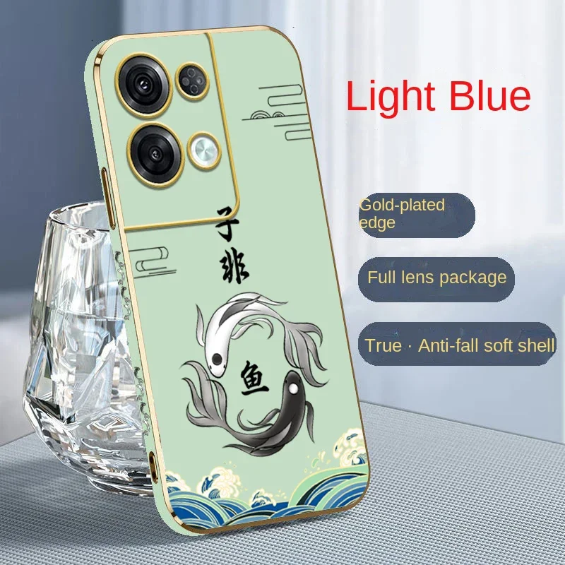 Funda de teléfono Sub no Fish para Oppo Reno 10 Z 8T 8 7 7Z 6Z 6 5 5K Reno 4 3 2F 2Z 2 4F 4Z 3 5F Lite Pro Plus Chuang Tzu Taoism Cover