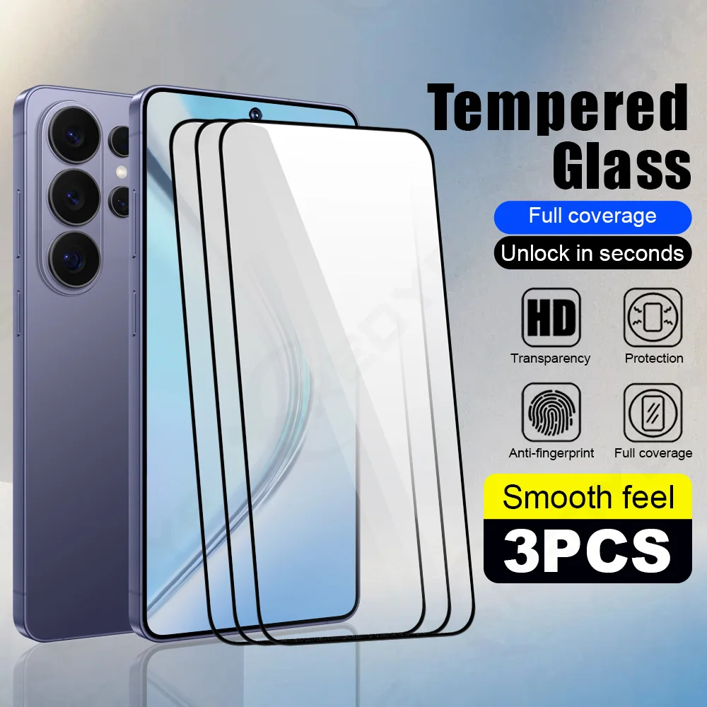 3Pcs Phone screen Protector For Samsung Galaxy S26 Ultra Tempered Glass S25 FE S24 S23 Protective Film S22 plus S21 S20 Note 20