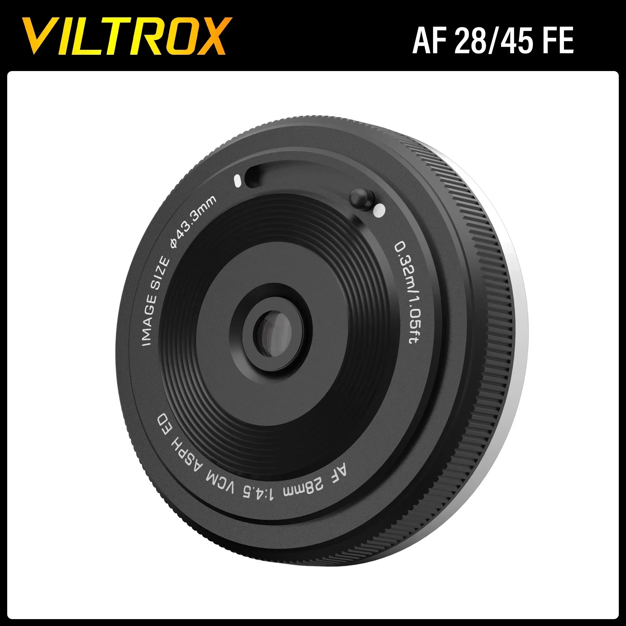 

VILTROX AF 28mm F4.5 Autofocus Full Frame Lens Retro Ultra-thin For Sony E Mount A7C A6400 A6700 ZV-E10 A7M5