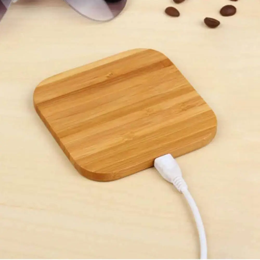 Portable for Wireless Charger Charging Slim Wood Pad For / Plus/ X Smart Phone Wireless Charger Pad For S7