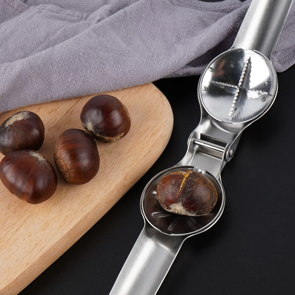 Stainless Steel Chestnut Clip Nutcracker Nut Cracker Chestnut Opener for Walnuts/Chestnuts/Nuts Cracker Kitchen Accessories