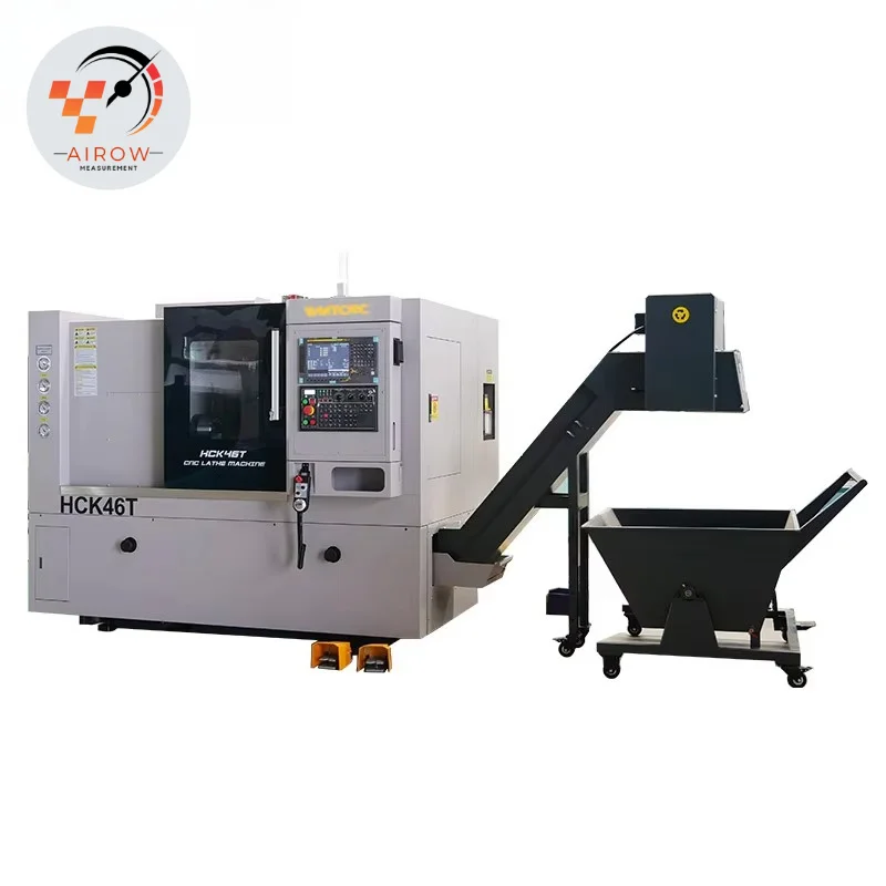 AIROW WMTCNC HCK46T High Precision Light Duty Slant Bed CNC Lathe Machine FANUC CNC Control 1 Year Warranty for Mold Steel Parts