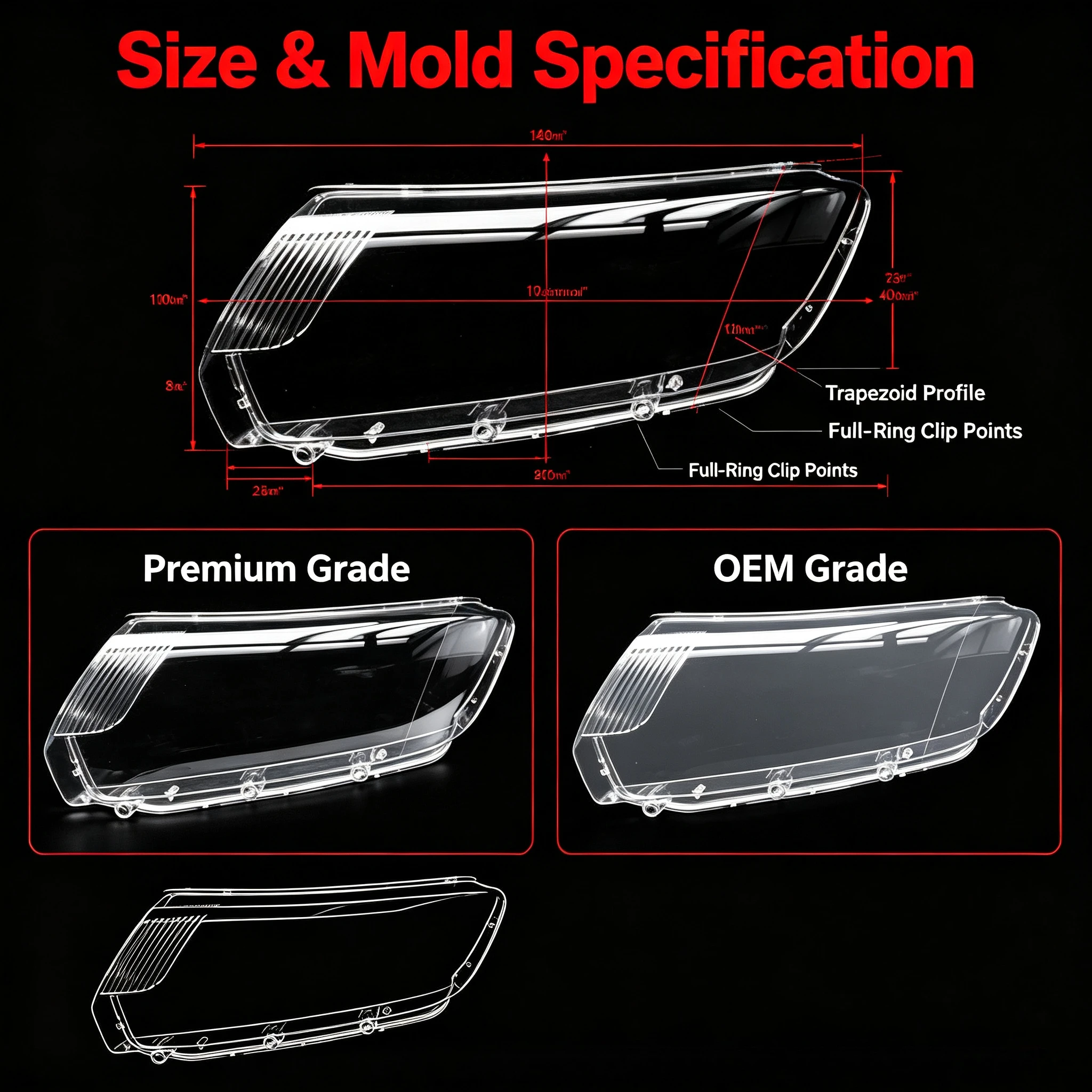 Moggic Headlight Lens Cover Compatible With Logan 2013 2014 2015 2016 2017 Sedan Hatchback Version Left Or Right Side