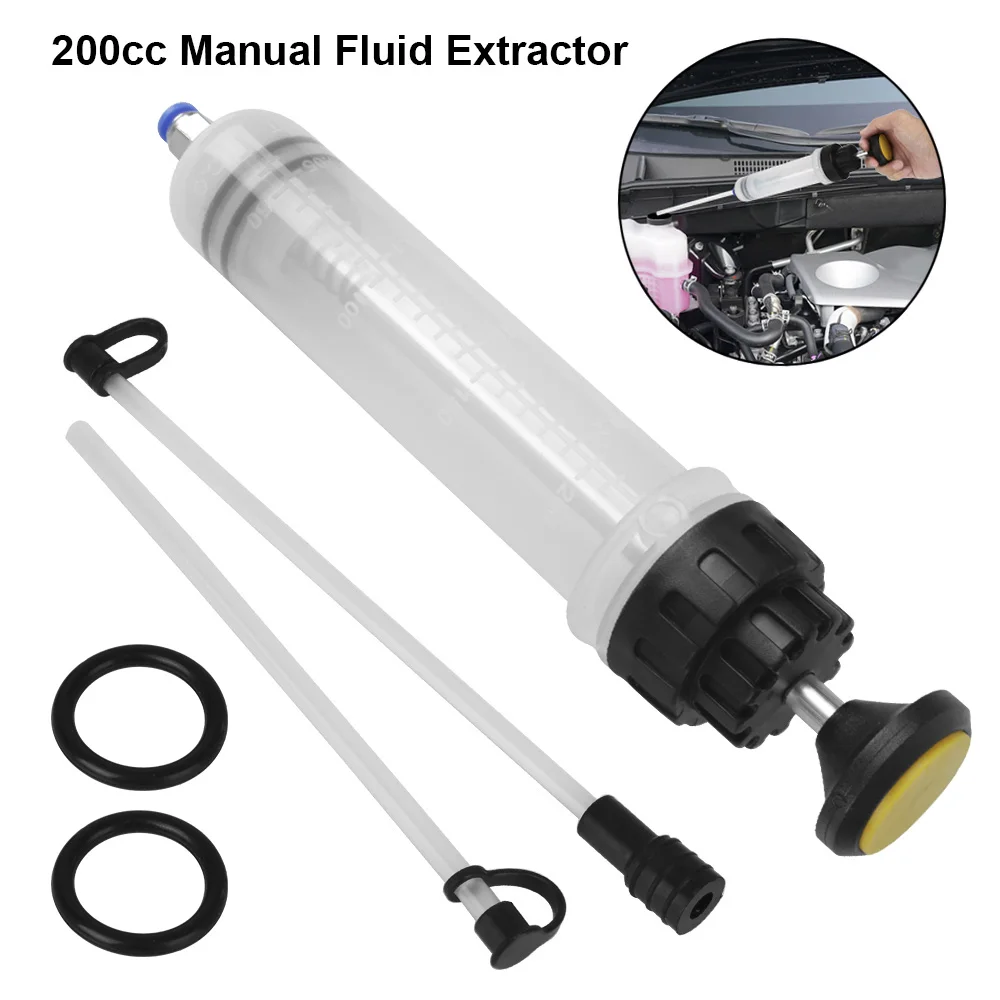 Filling Syringe Delivery Bottle Car Oil Fluid Extractor Car Accessories 200cc Manual Oil Fluid Transfer Pump