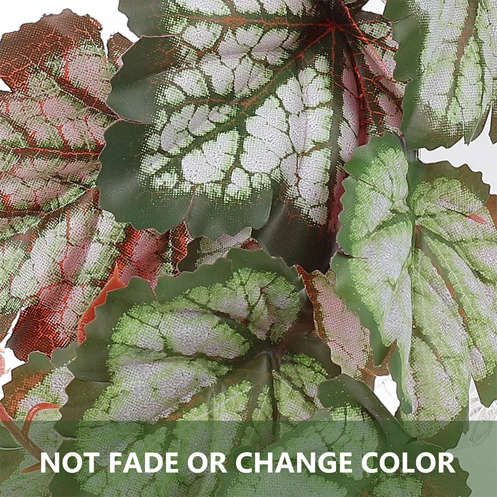 نبات محاكاة نابض بالحياة الأخضر الاصطناعي معلقة يترك لتررم ديكور الزواحف مخبأ تسلق الحيوانات الأليفة الموئل زخرفة وهمية #2