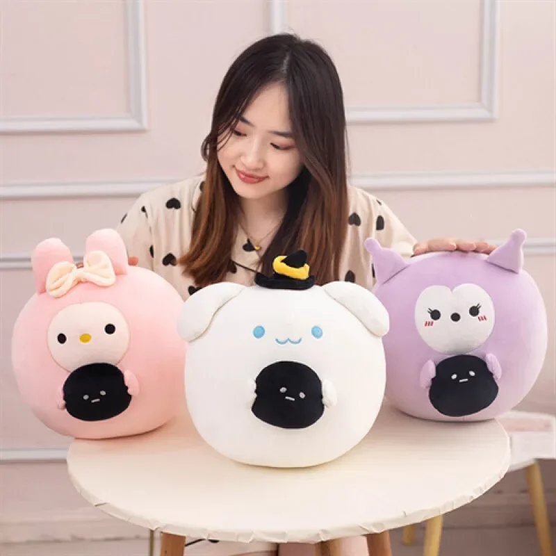 Sanrio's New Fat Ball Round Melody Dumpling Plush Toy Doll Bed Pillow Room Decoration Children's Birthday Christmas Gift