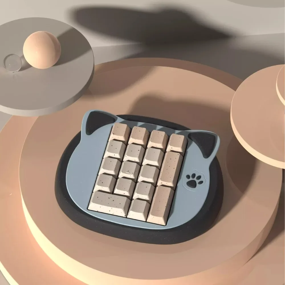 

Naughty Cat Numeric Keypad Aluminum Kit Wireless Tri-mode Gasket Hot-Swap Custom Personalized Office Gaming Mechanical Keyboard