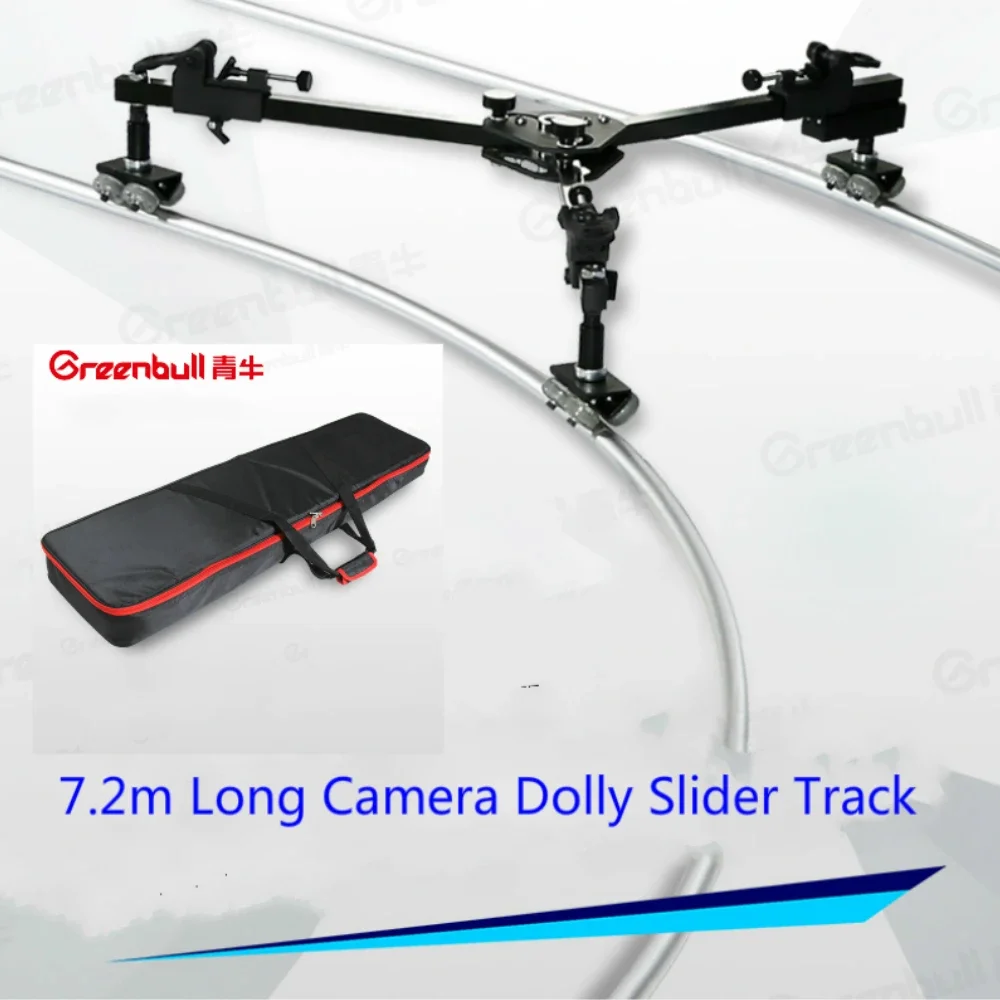 GreenBull Easyshoot Video Camra Slider Dolly 7.2m camera Track Load 30KG Portable Slider Track for HDV Video Film