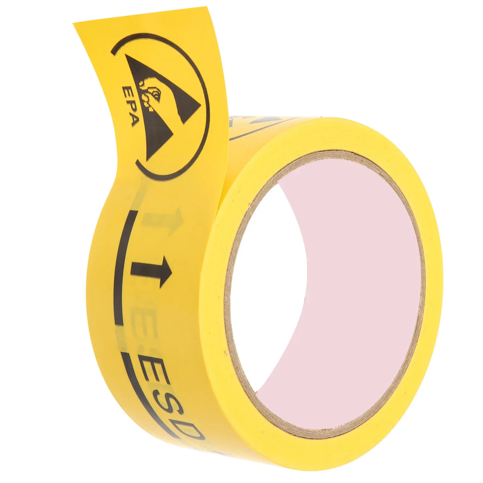 1 Roll Static Warning Tape Premium Self Adhesive Electrostatic Warning Decal for Packaging Electronic Products Safety Caution