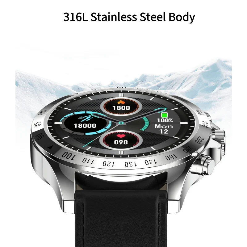 Smart Watch Matched with Android and iOS 1.28-inch Full Touch Screen Multiple Sports Modes Bluetooth Calls Healthy Sleep Model