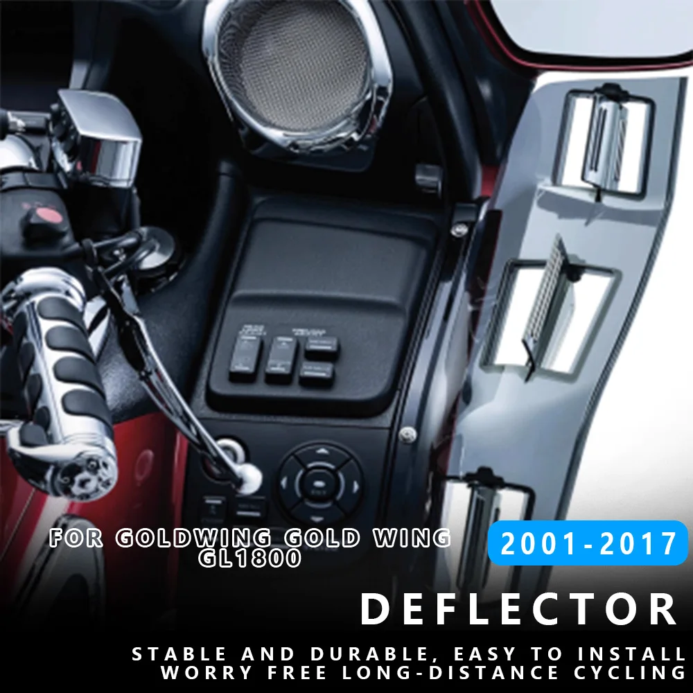 

MTKRACING For Honda Goldwing Gold Wing GL1800 01-17 Motorcycle Windshield Wind Side Deflector Handshield Front Wind Deflector