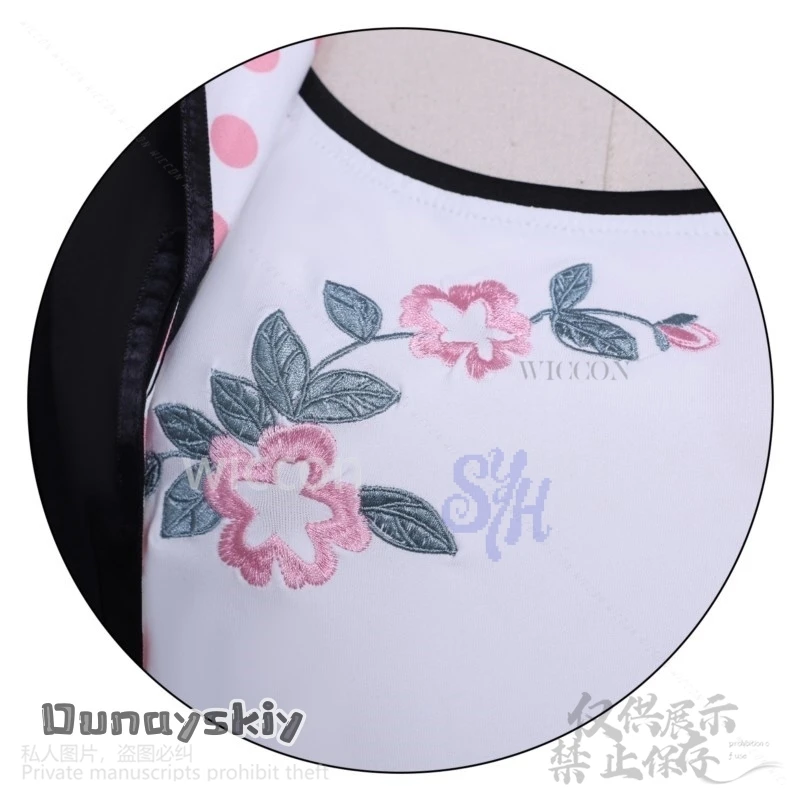 Nadybuu 6th تأثيري ريدي أنيمي زي معطف أسود النقاط الوردية بانت الوردي Kawaii موحدة Jirai Kei الفتيات هالوين حفلة تنكر