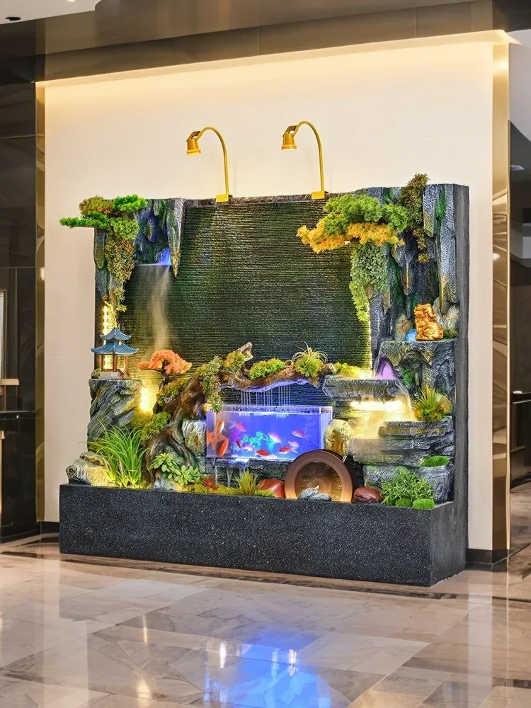 

yj5 Water Feature Wall Decoration Circulating Fountain Shop Entrance Opening Wealth Feng Shui Wheel