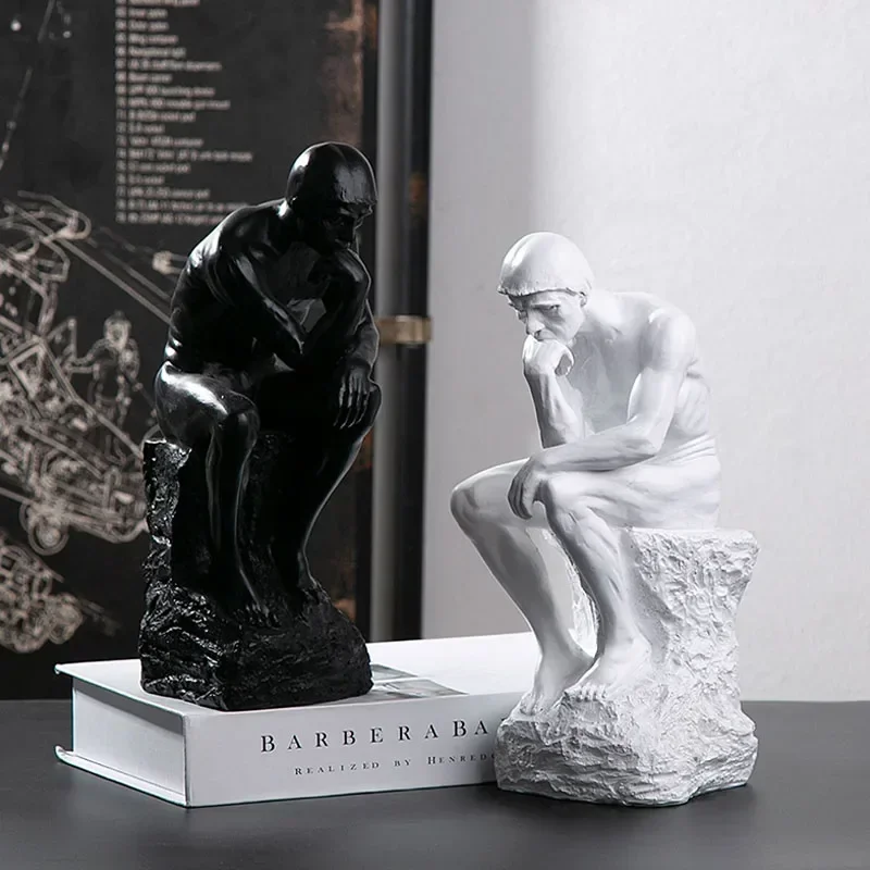 Vilead The Thinker Statue Resin Sculpture Modern Art Living Room Office Decoration Accessories Home Decor Housewarming Gift