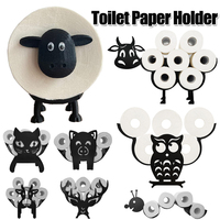 Cute Sheep Dog Shape Toilet Tissue Rack Free Standing Storage Roll Paper Holder Animal Shape Decorative Toilet Paper Rack