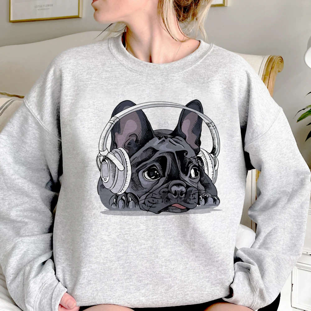 

French Bulldog hoodies women graphic anime hoddies female Kawaii clothing