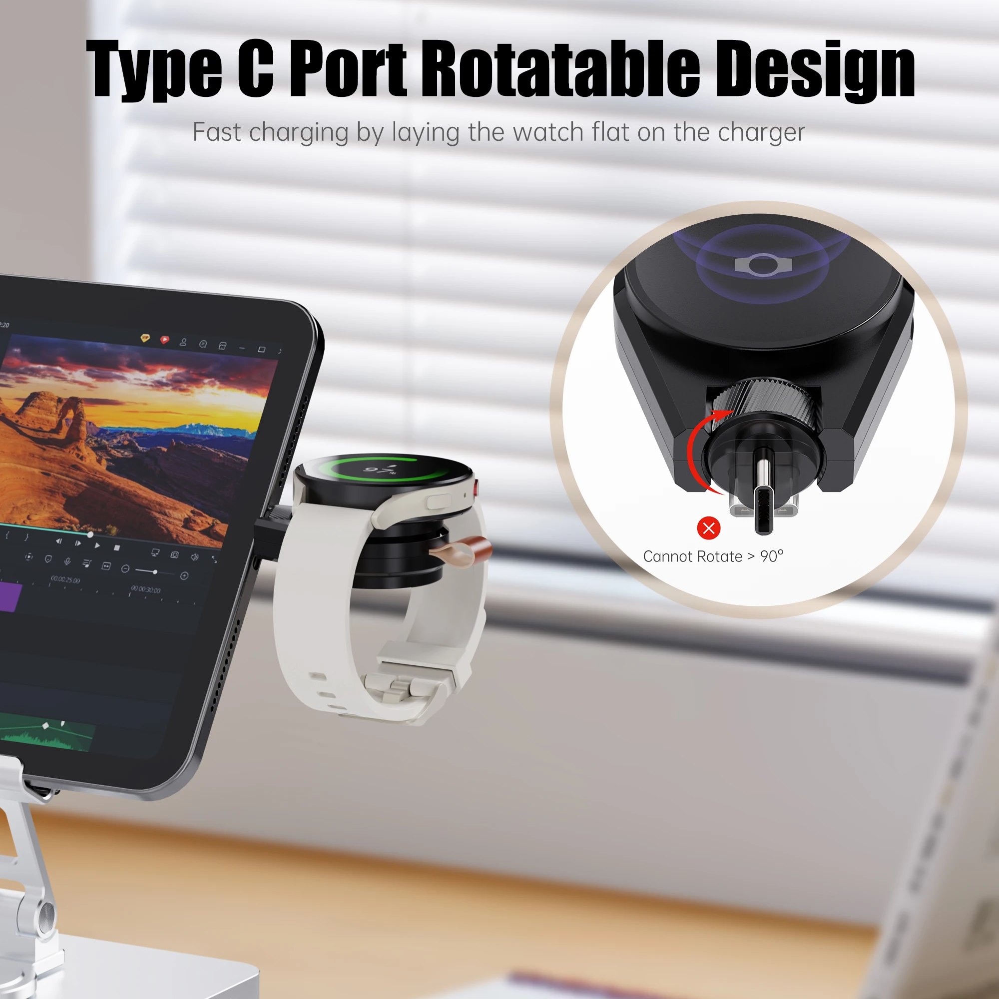 Сменный USB-кабель для зарядного устройства, шнур, подставка, магнитная док-станция для беспроводной зарядки для Samsung Galaxy Watch 8/7, Samsung ultra Watch 6