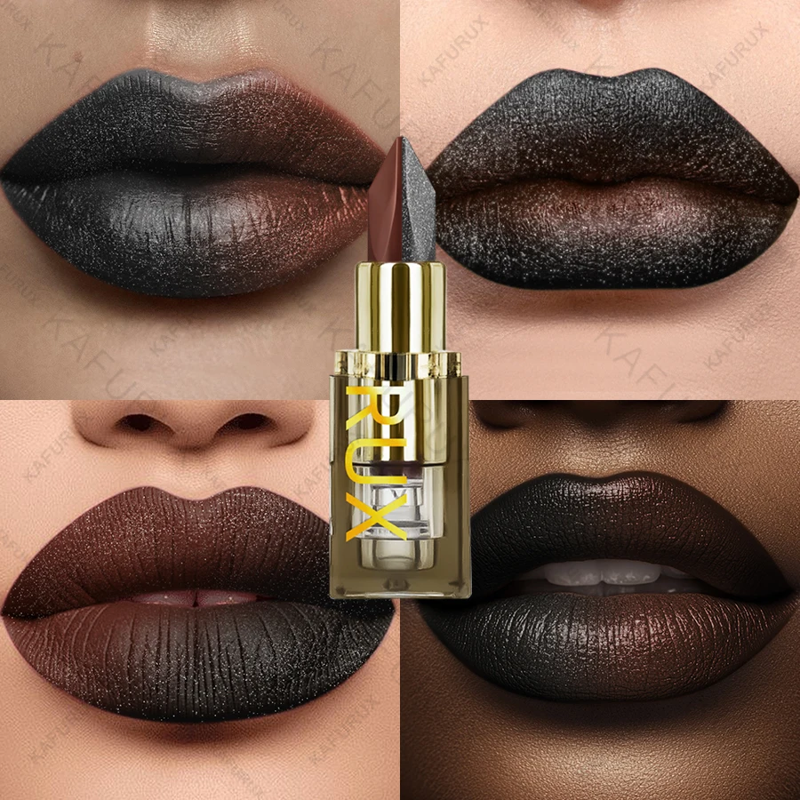 11 Farben, zweifarbiger Lippenstift, Lila, Schwarz, Glitzer, matt, 1 Stück, Lippenstifte, Make-up, einfach zu verwenden, Lippentönung, Make-up, Geschenke, Rot, Schwarz, Kosmetik – Detail 10
