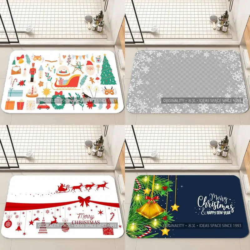 

Charming Christmas Pattern Mat Living Room Decoration Home Sofa Non-Slip Carpet Study Bedroom Tatami Children'S Soft Floor Mat